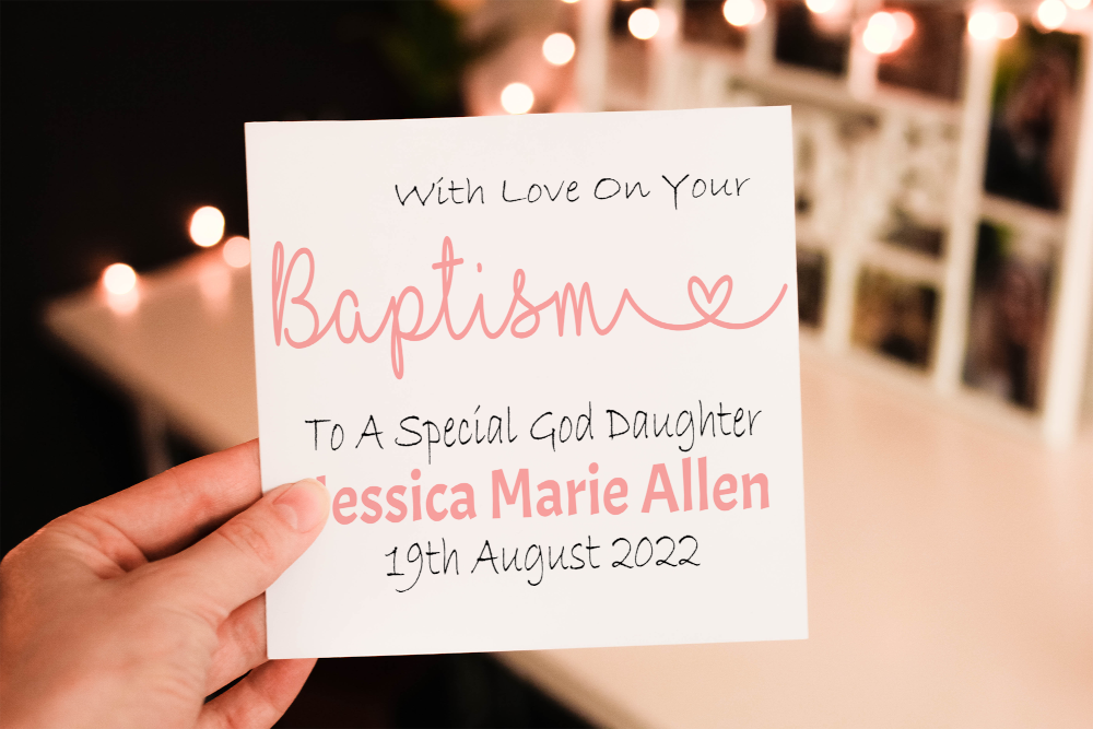 God Daughter Baptism Card, Congratulations for Baptism Card - Click Image to Close